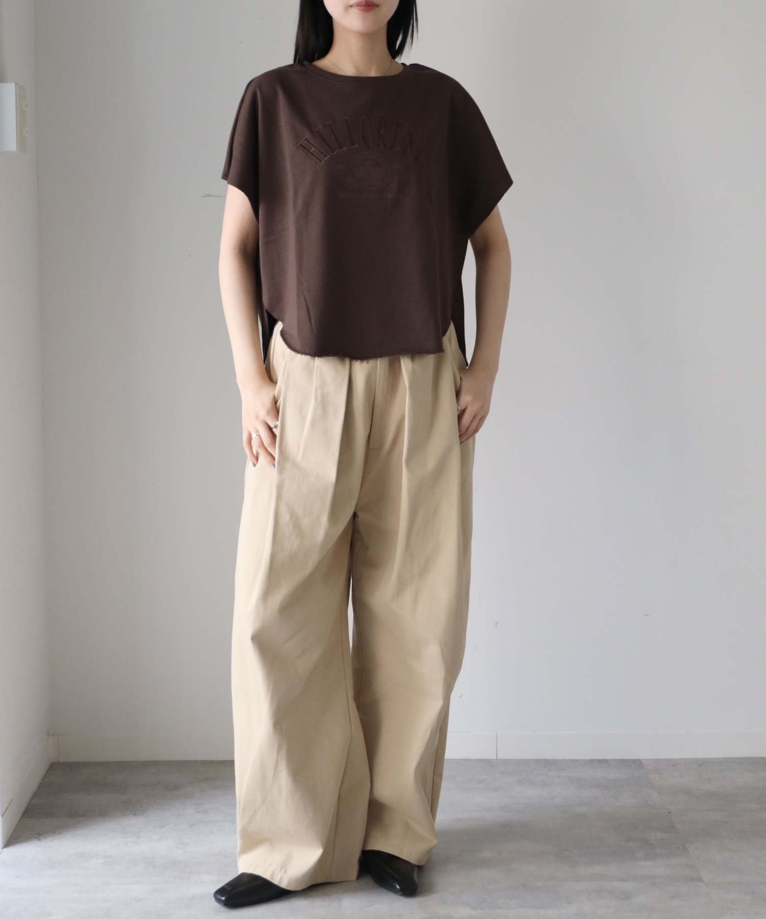 model：164cm. 着用サイズ：FREE