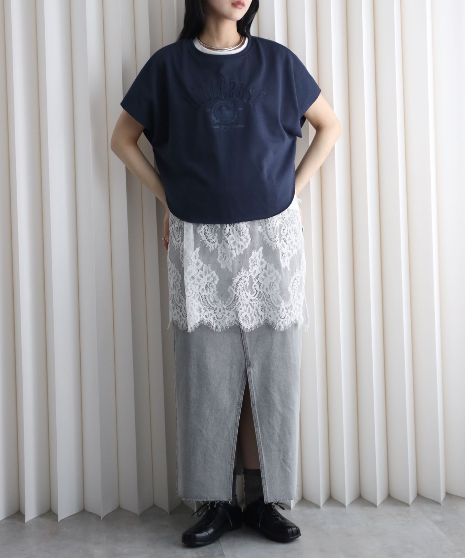 model：164cm. 着用サイズ：FREE
