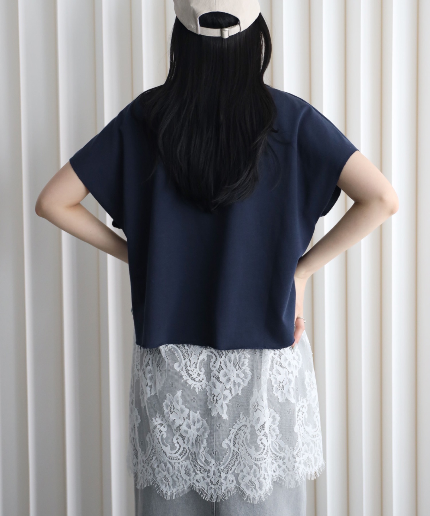 model：164cm. 着用サイズ：FREE