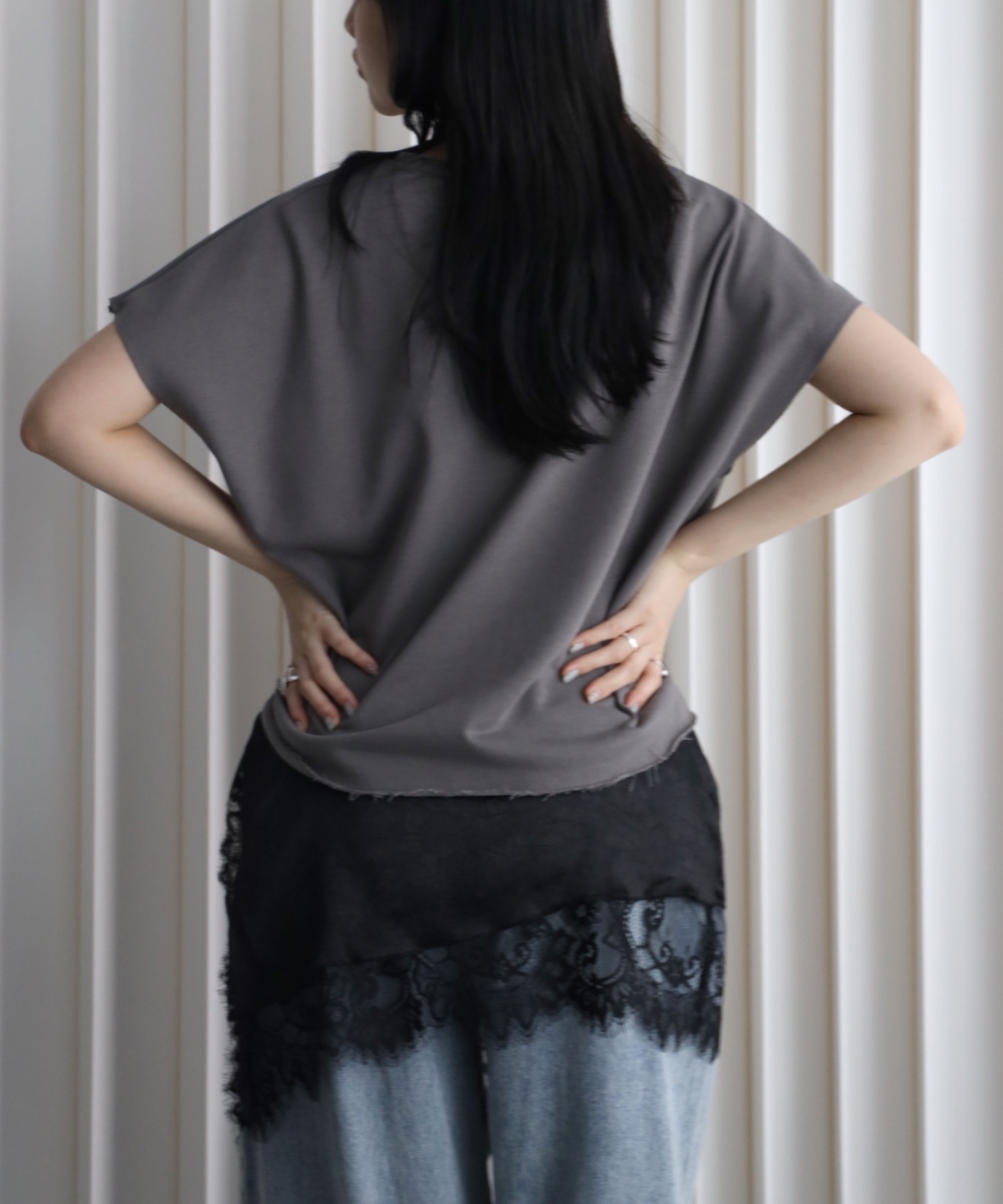 model：164cm. 着用サイズ：FREE