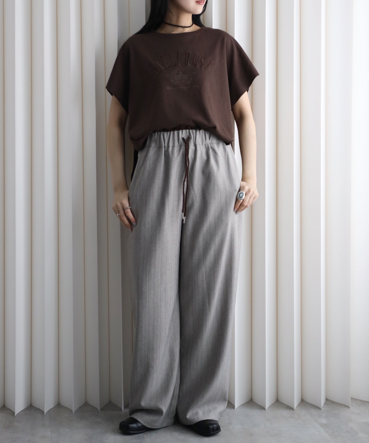 model：164cm. 着用サイズ：FREE