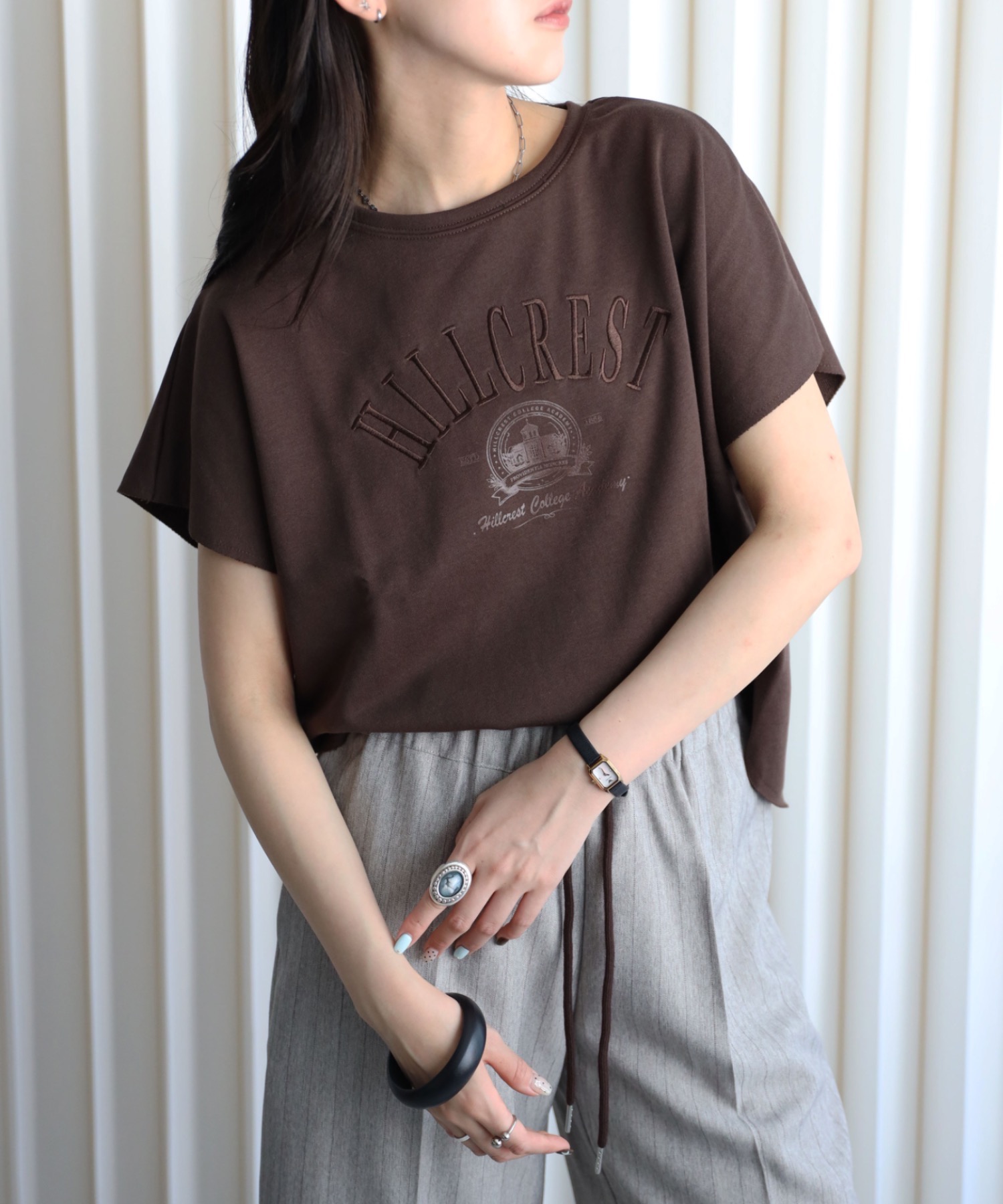 model：164cm. 着用サイズ：FREE