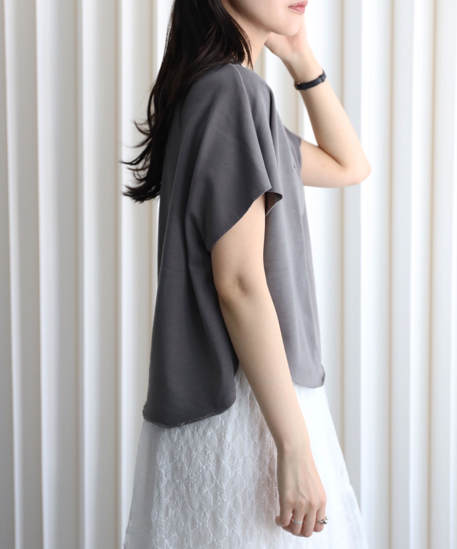 model：164cm. 着用サイズ：FREE