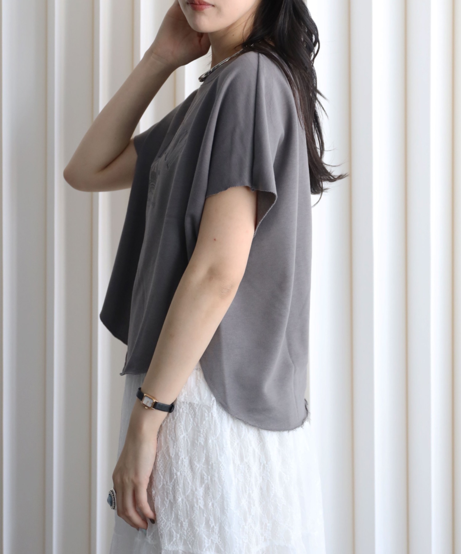 model：164cm. 着用サイズ：FREE