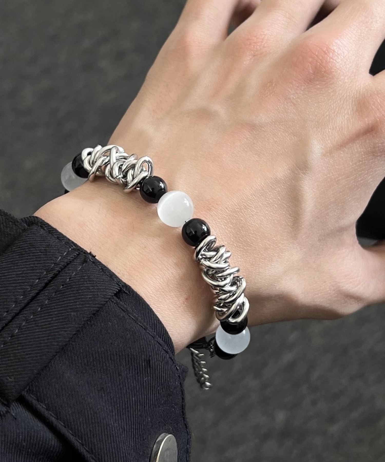 CALEE ビーズ ブレスレット soldout! _ CL-20SS016 Silver star head beads bracelet