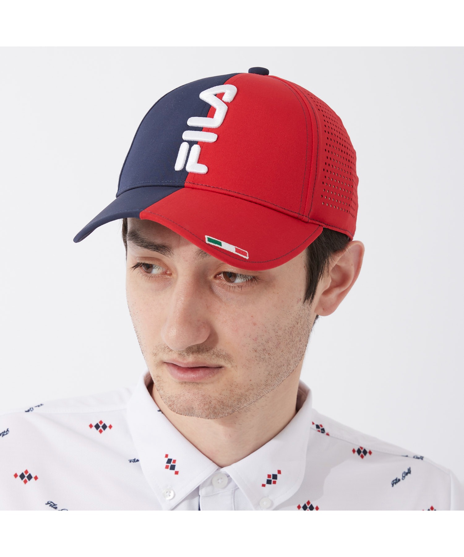 Fila Golffila Golf フィラゴルフ ブランドロゴ 立体刺繍 メンズ ゴルフウェア 正規品 メッシュキャップ 吸汗速乾