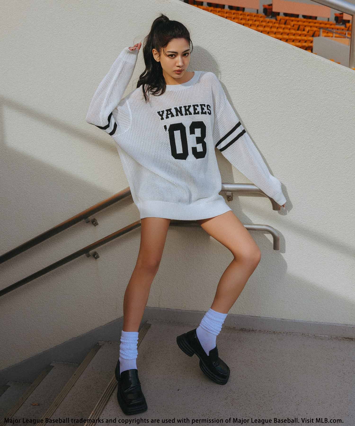 LABRAT ナンバリング mesh big T MLB】ナンバリングロゴメッシュトップス BACK TO THE FIELD