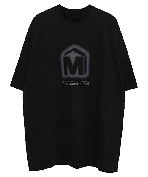 M.P Studios】Oversized brand logo blur print TEE DT3123 M.P