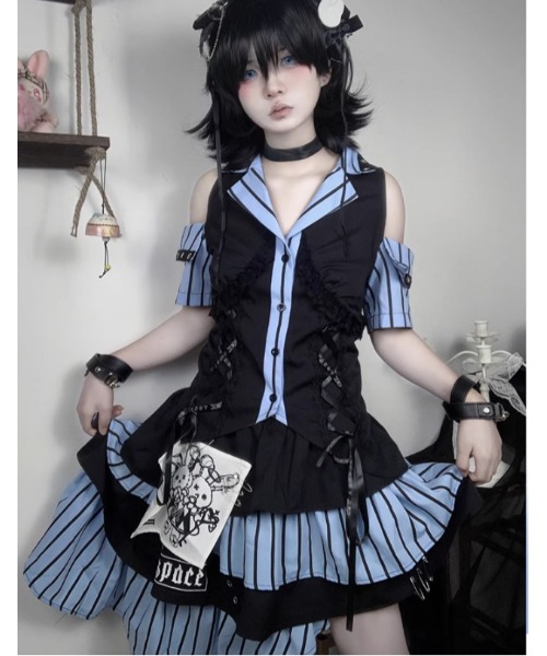 A'GEM/9 × .kom TricuspidC フリルハートドレス A'GEM/9 × .kom『TricuspidC/トライカスピッドシー』Frill Heart Dress