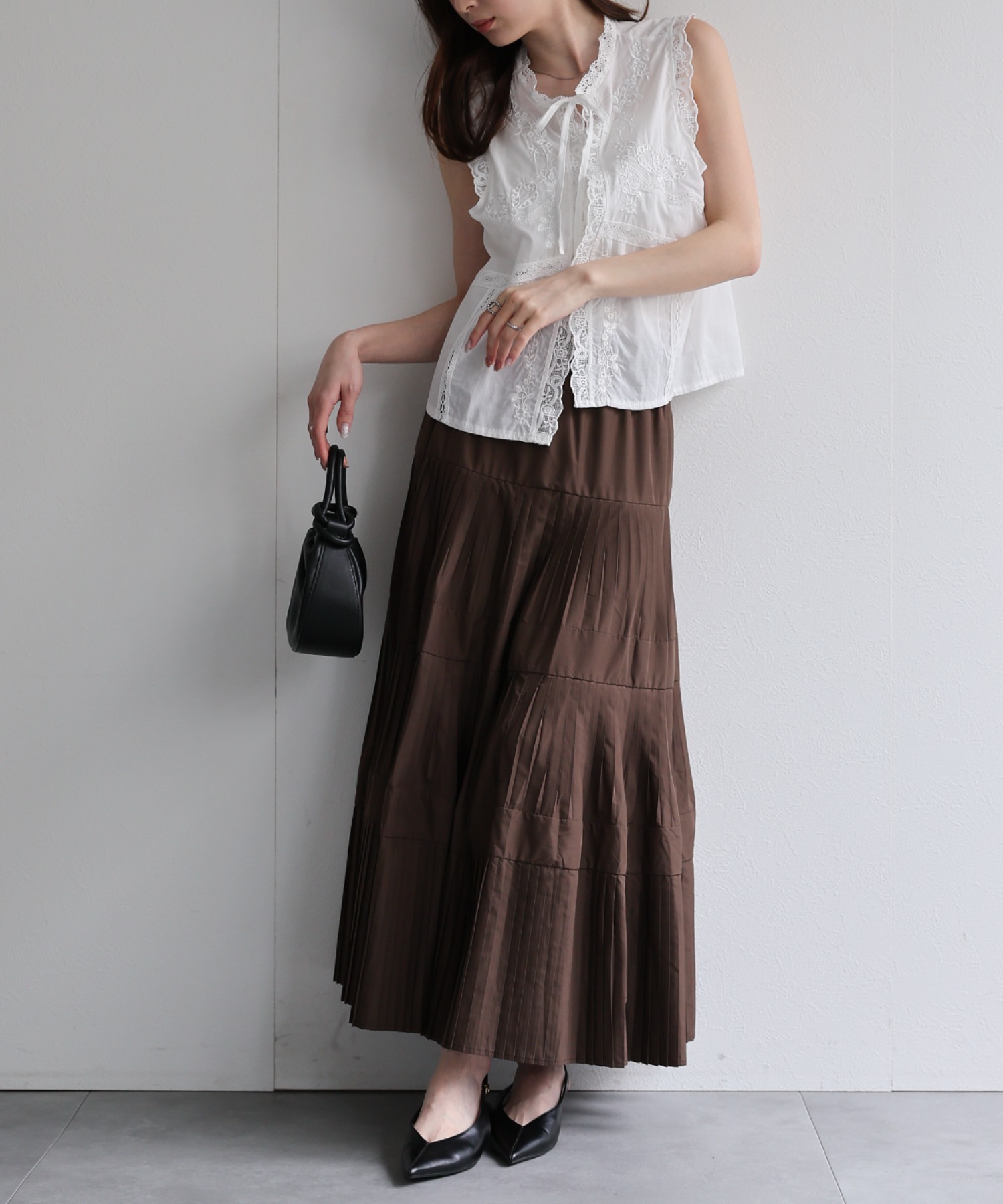 model：162cm 着用サイズ：F