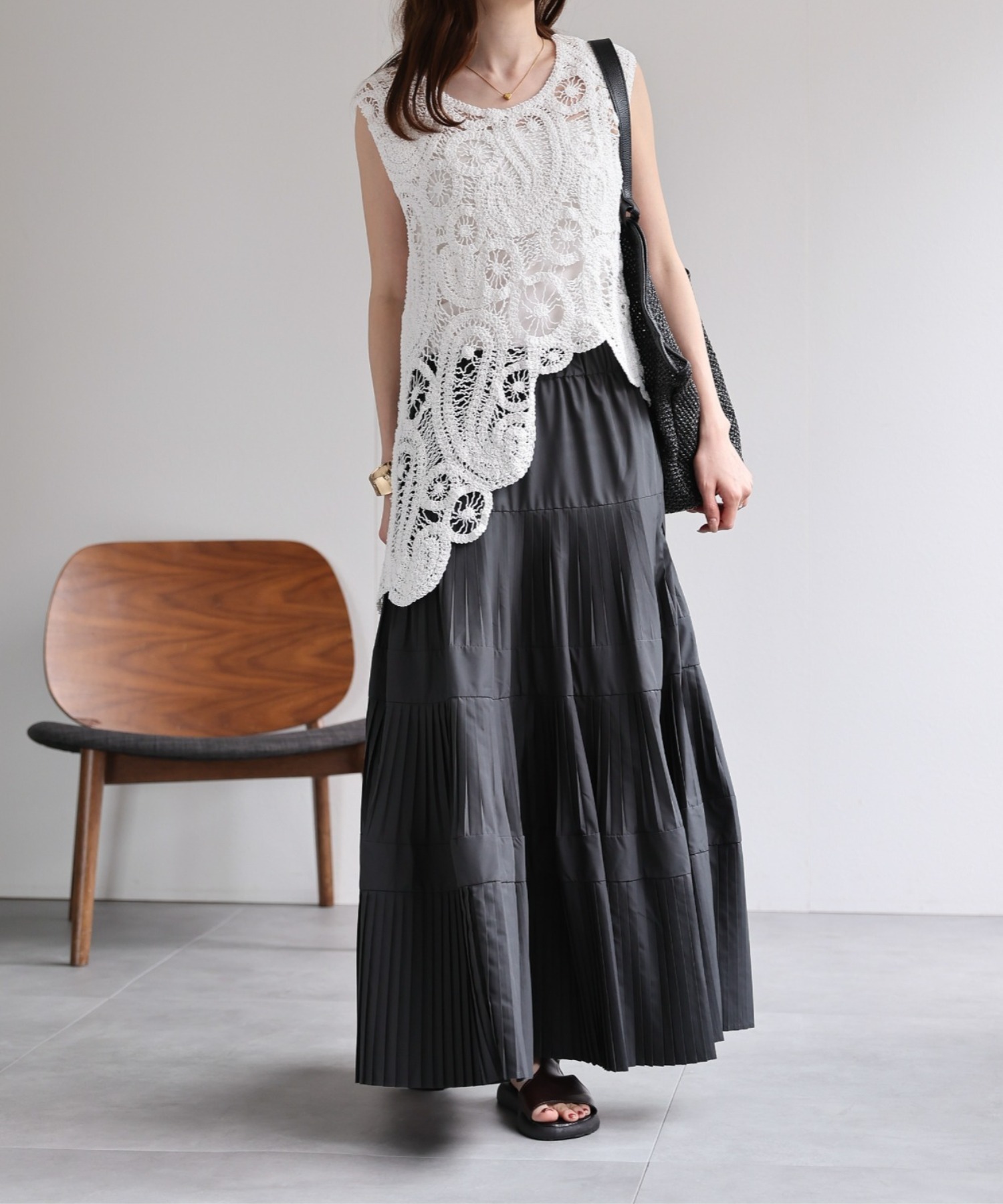 model：162cm 着用サイズ：F