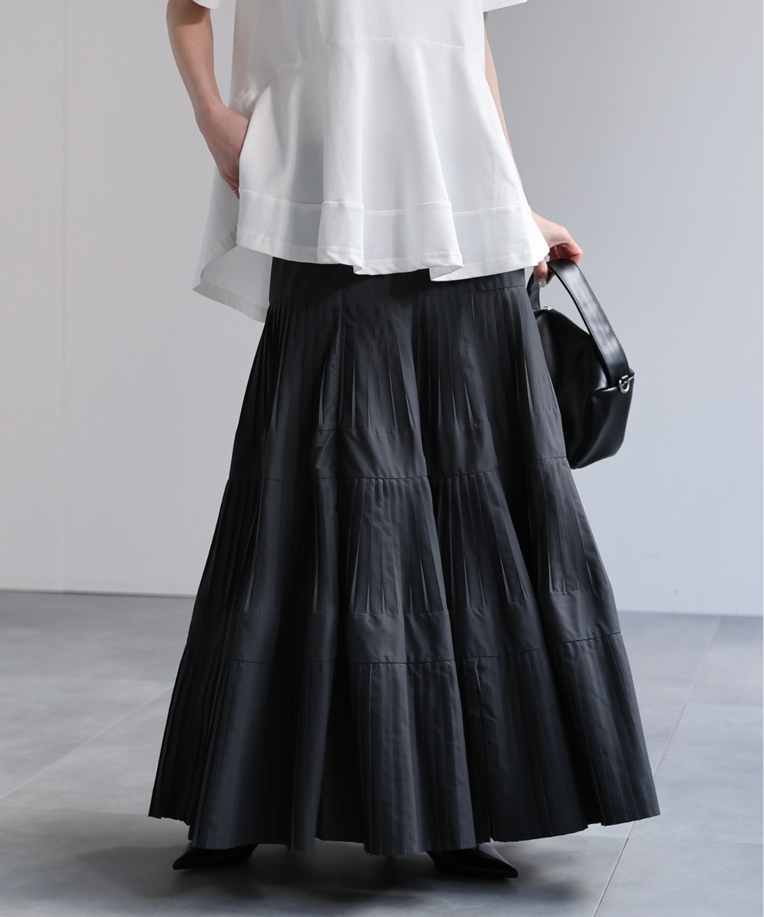 model：162cm 着用サイズ：F