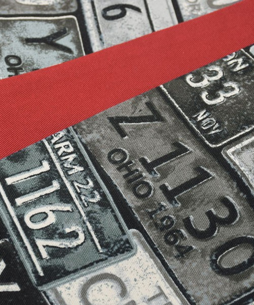 人気top 木綿半幅帯単品 ナンバープレート