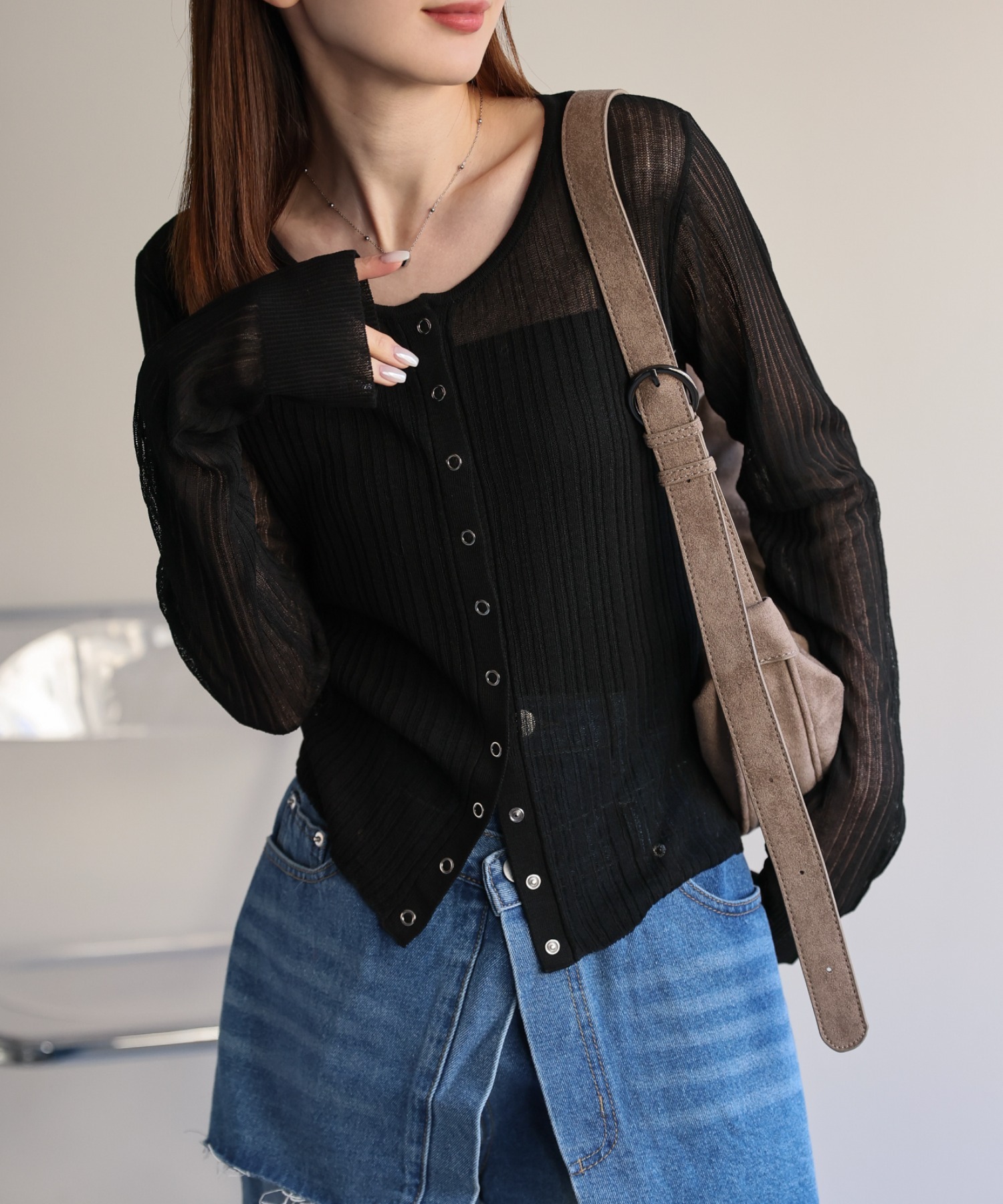 model:162cm　着用サイズ:F