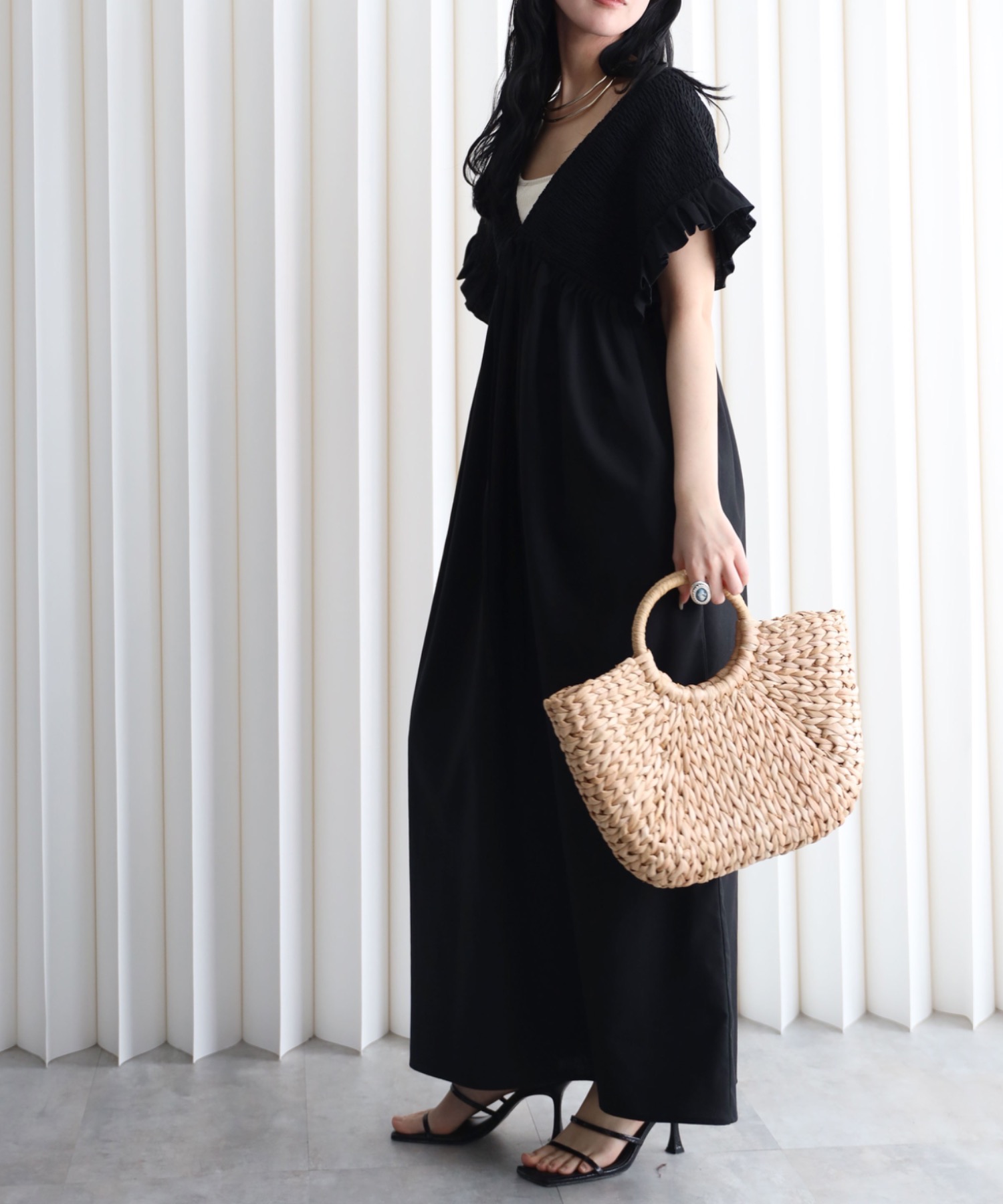 model：164cm. 着用サイズ：FREE