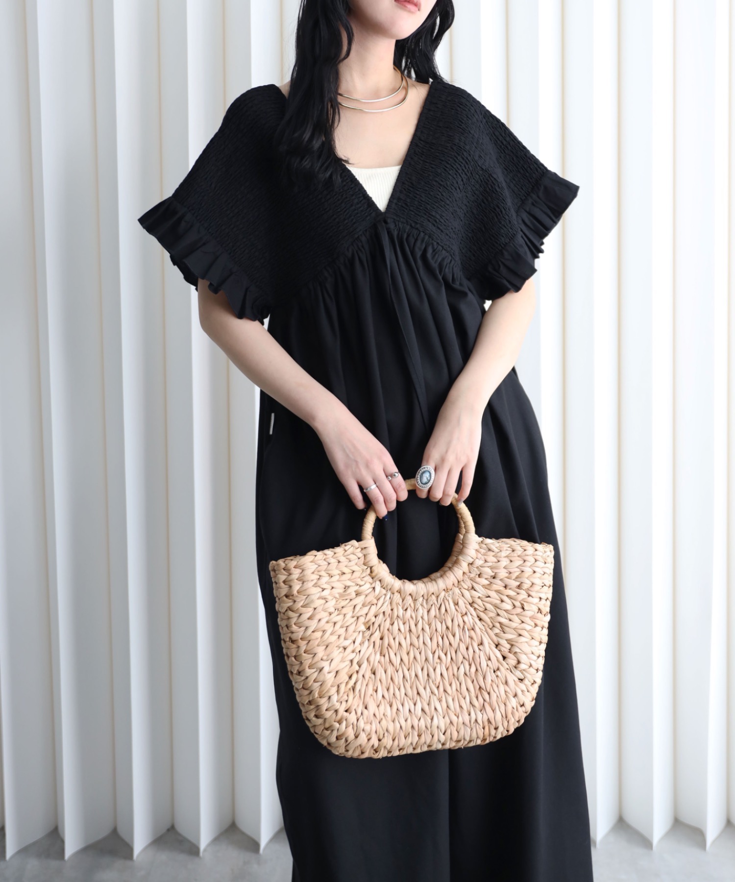 model：164cm. 着用サイズ：FREE