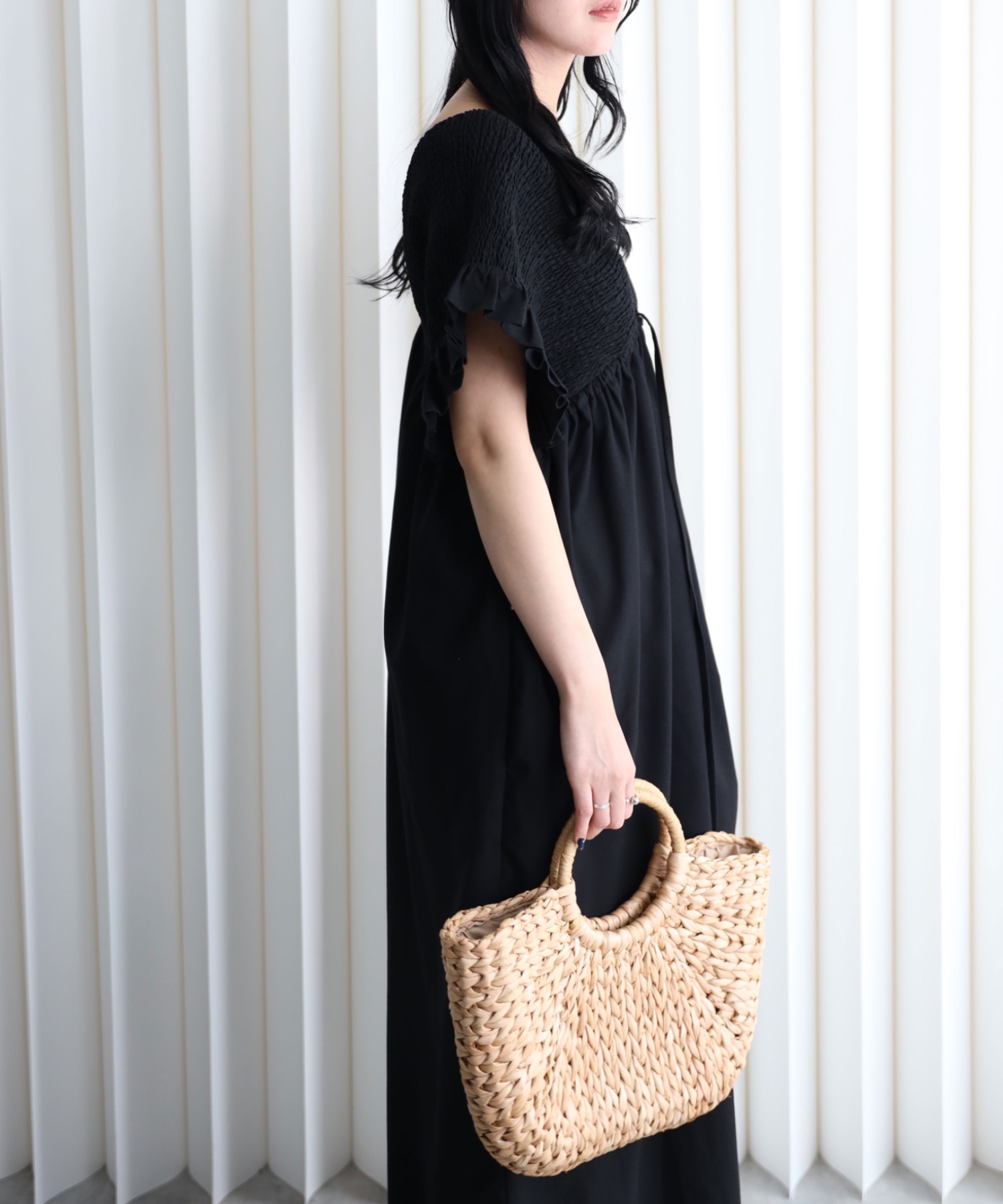 model：164cm. 着用サイズ：FREE