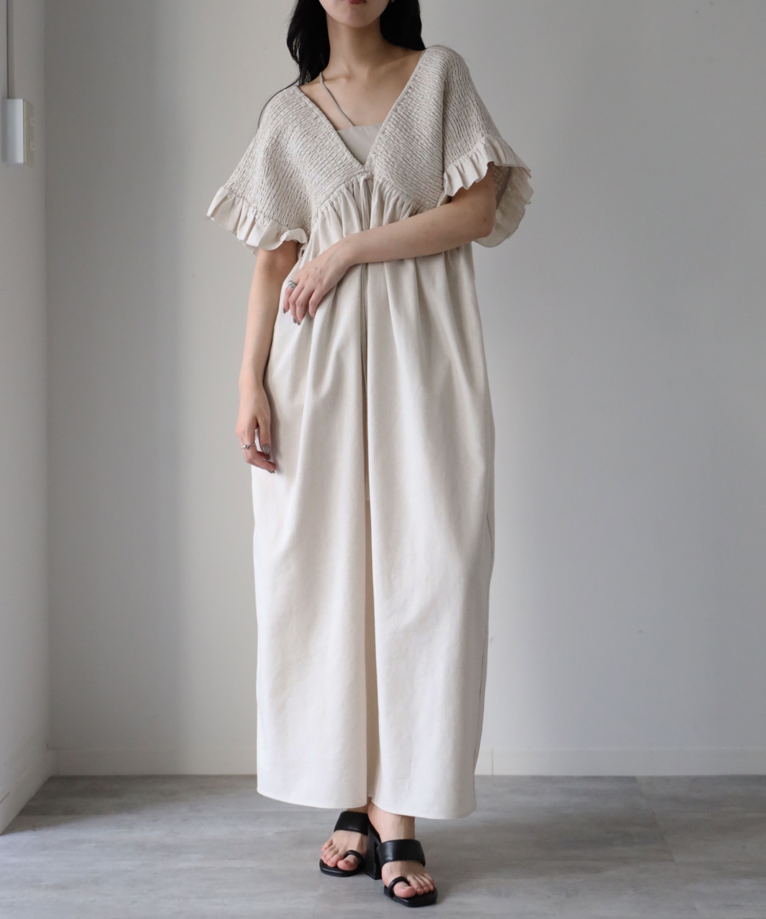 model：164cm. 着用サイズ：FREE
