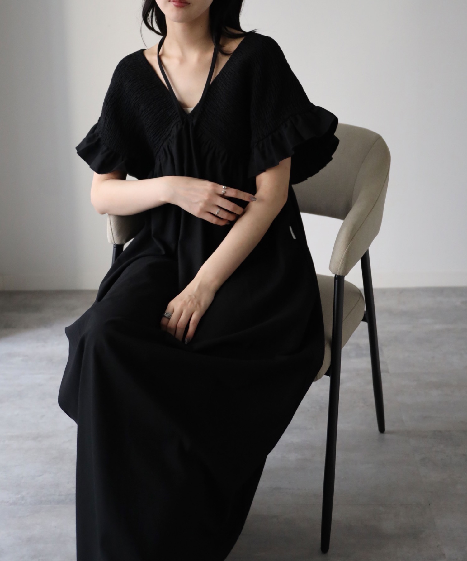 model：164cm. 着用サイズ：FREE