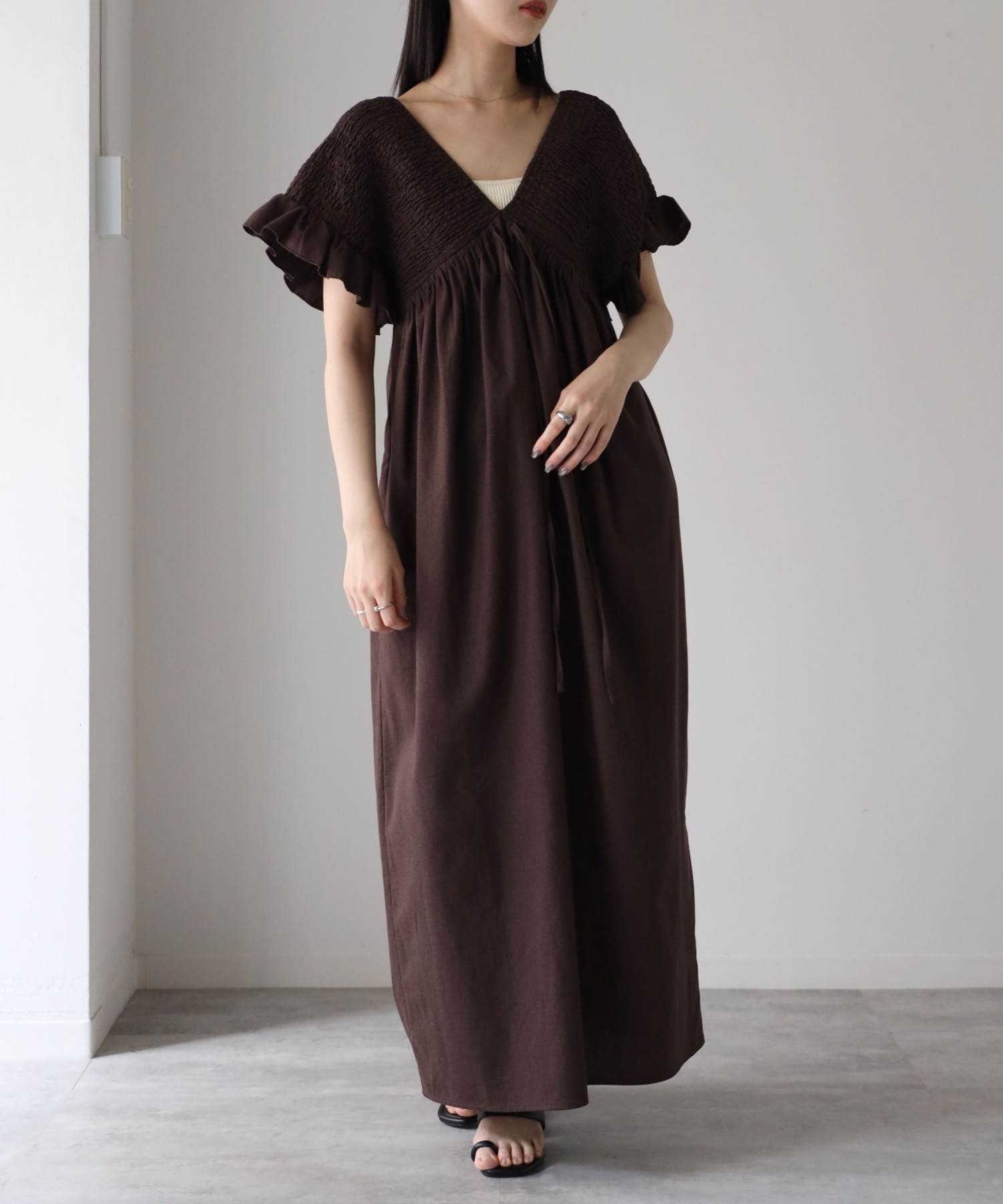 model：164cm. 着用サイズ：FREE