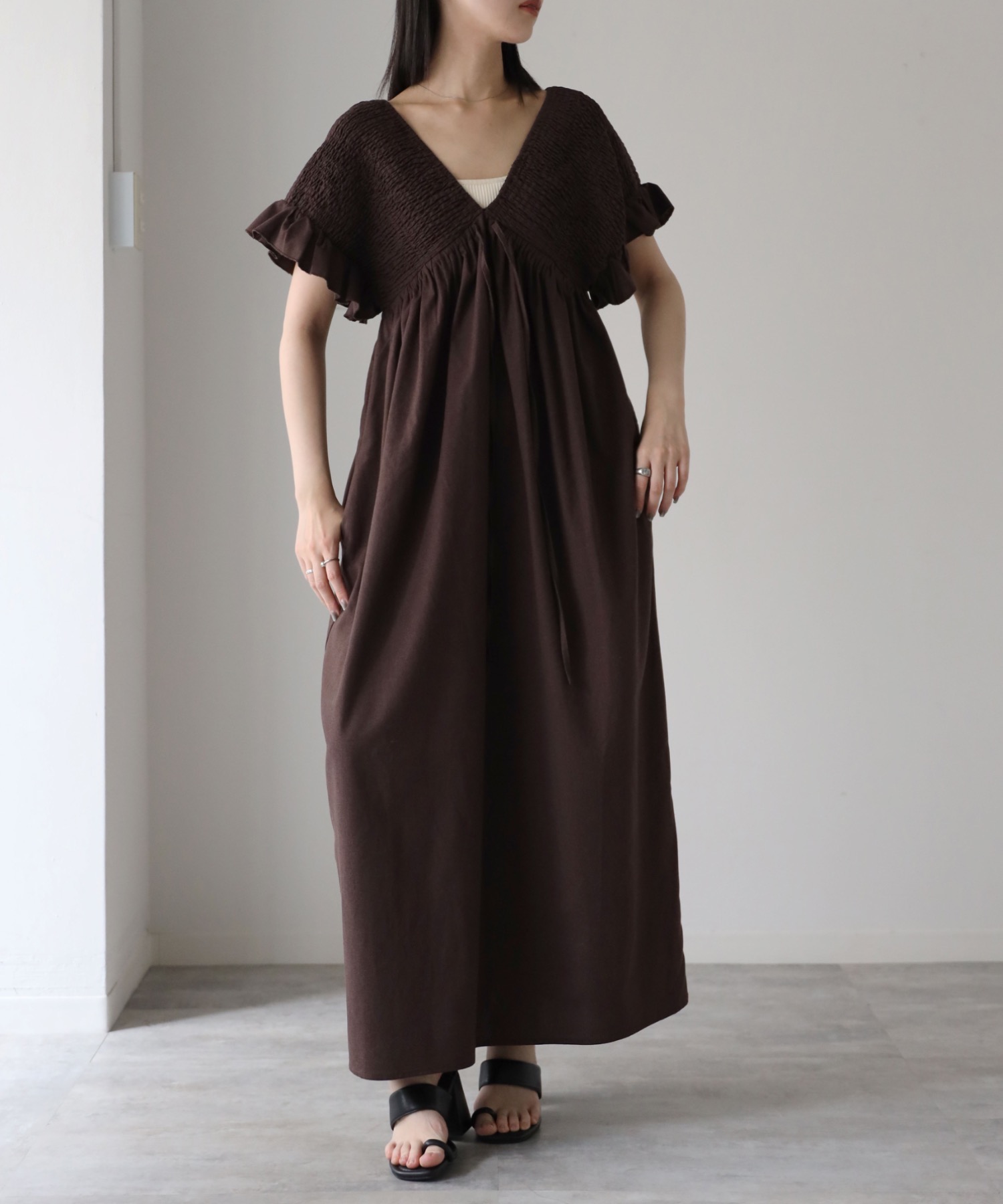 model：164cm. 着用サイズ：FREE