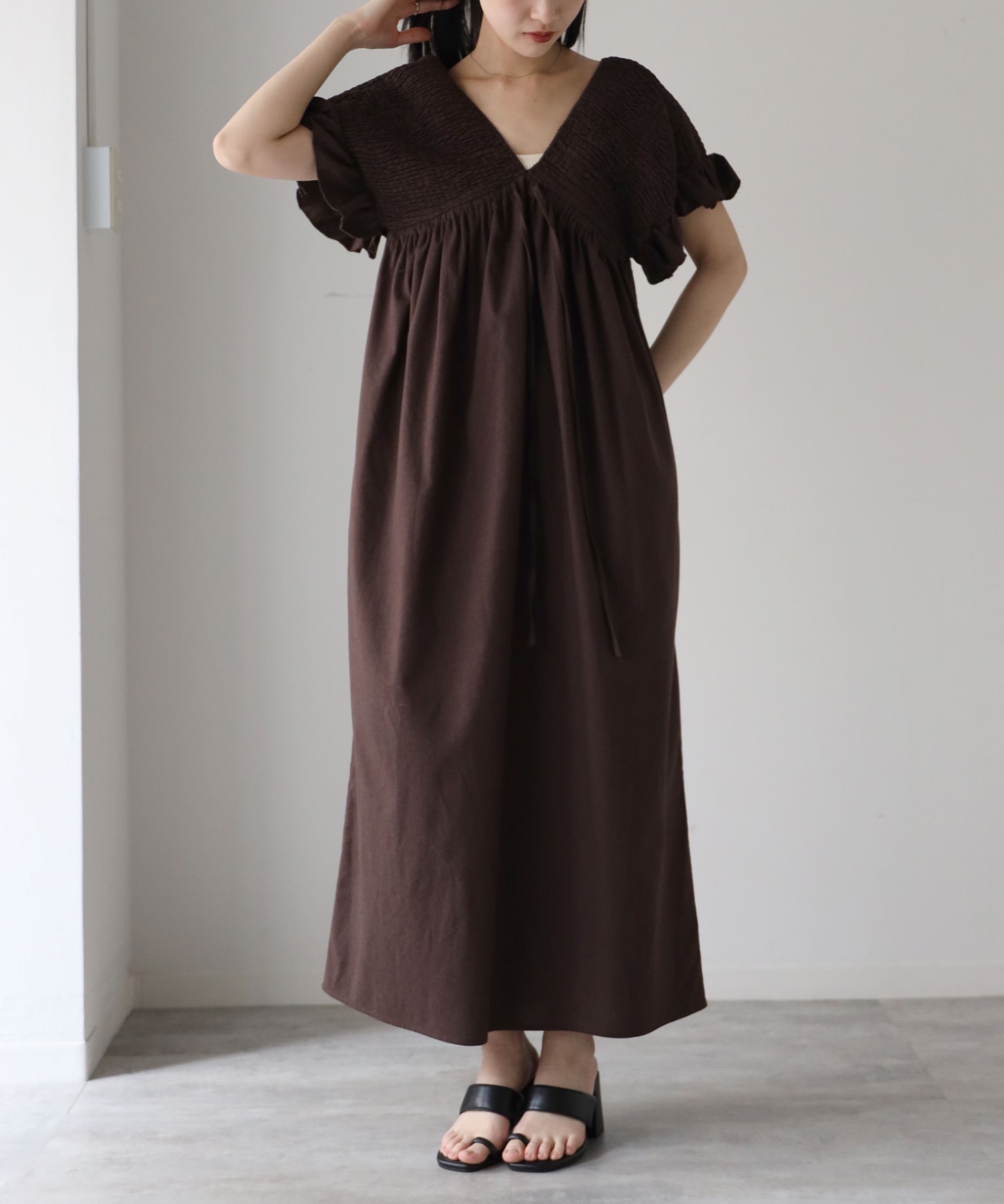 model：164cm. 着用サイズ：FREE