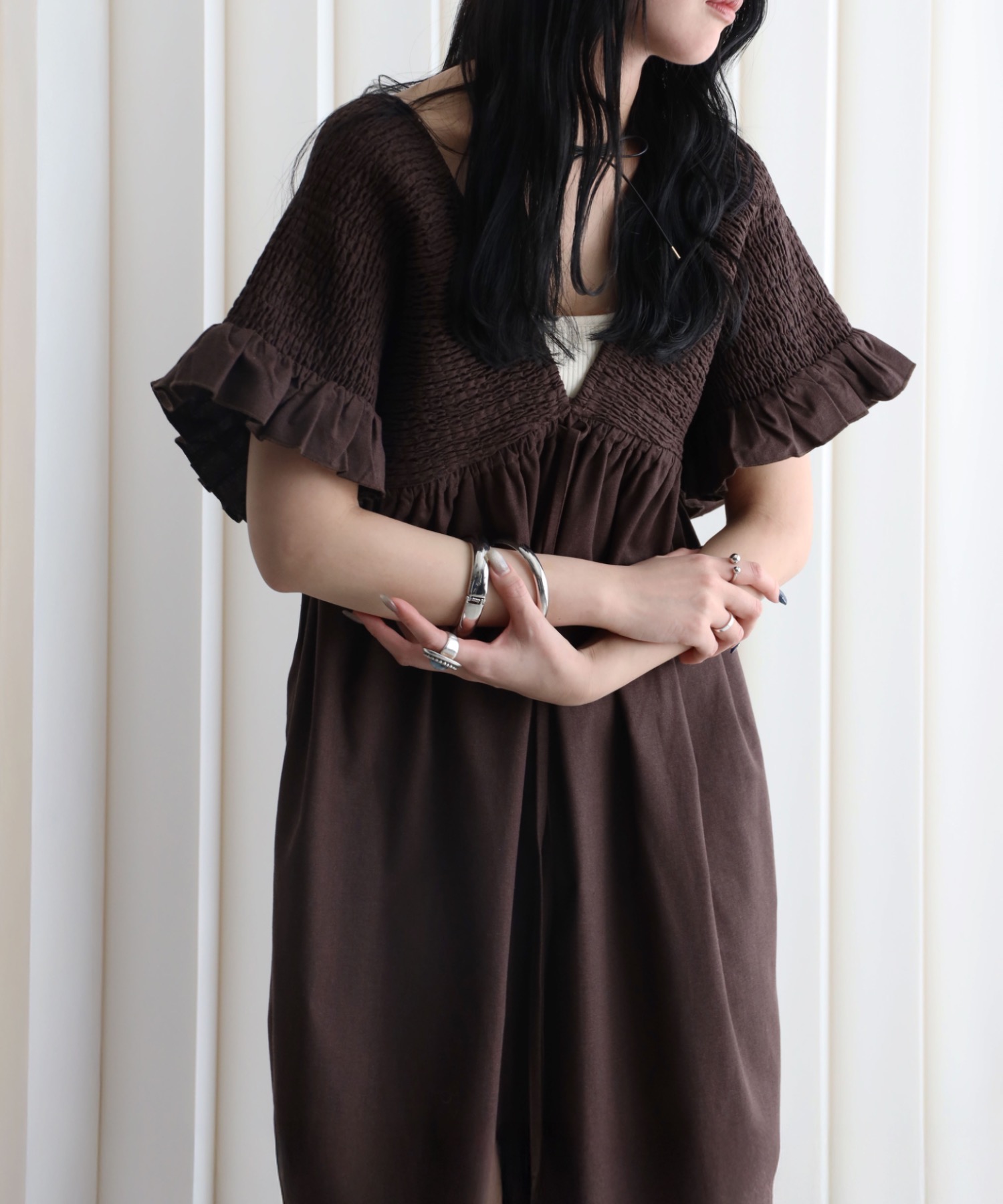 model：164cm. 着用サイズ：FREE