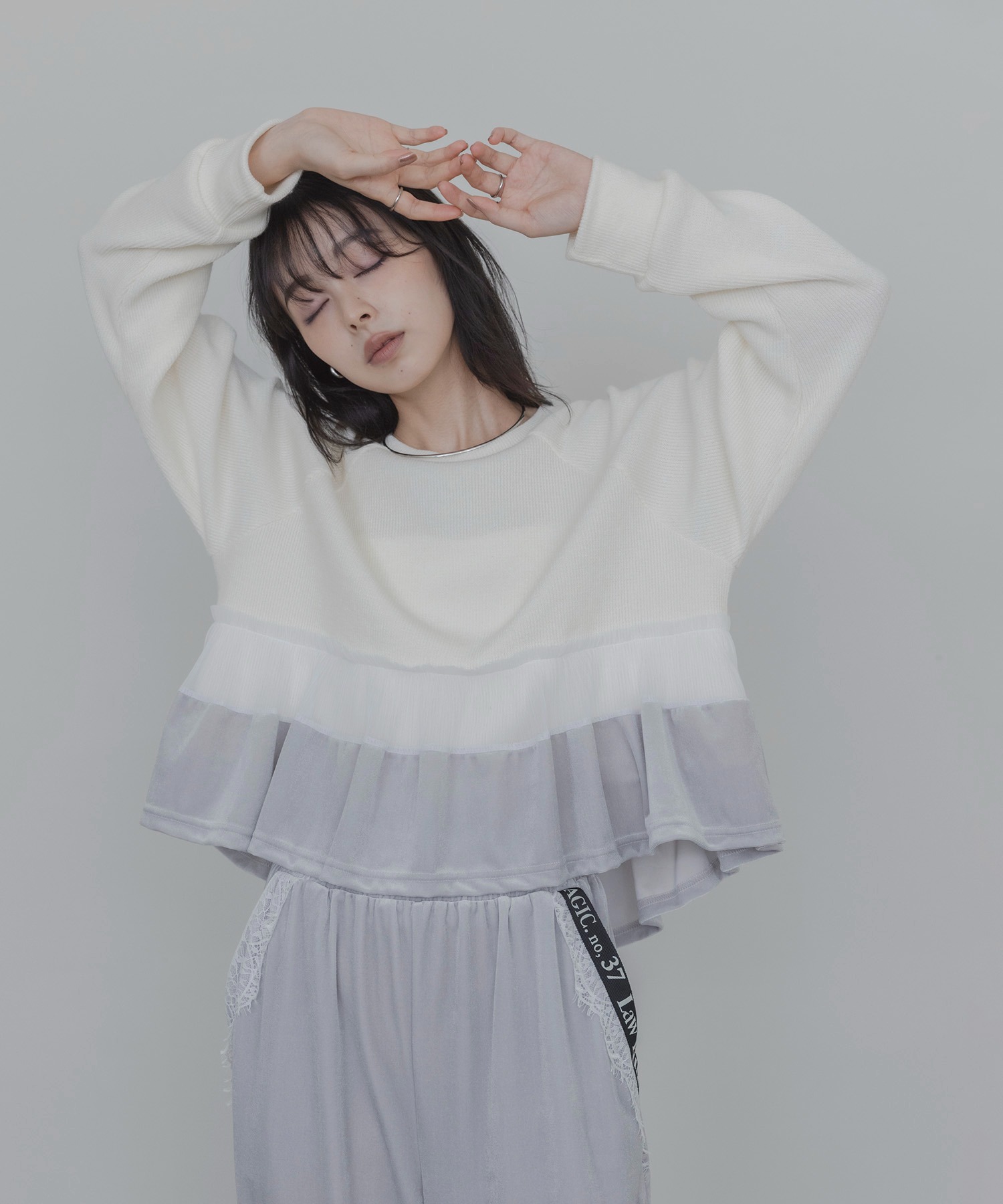 畦編みヘムフリルカットソー Eimee Law│Eimee Law & LHELBIE 公式