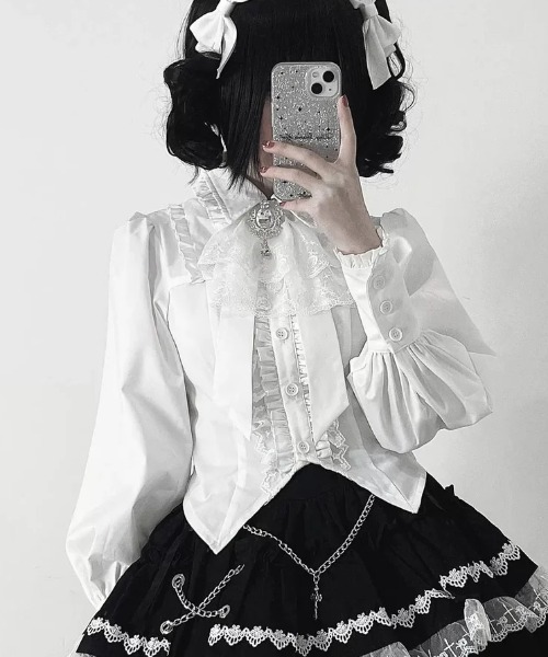 A'GEM/9 × .kom 『AOSPACE』フリルブラウス インポートセレクト