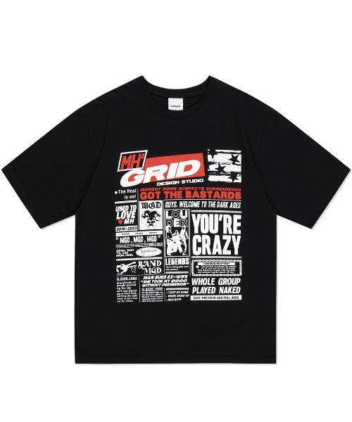 mahagrid/マハグリッド』GOSSIP TEE/ゴシップ 半袖 カットソー