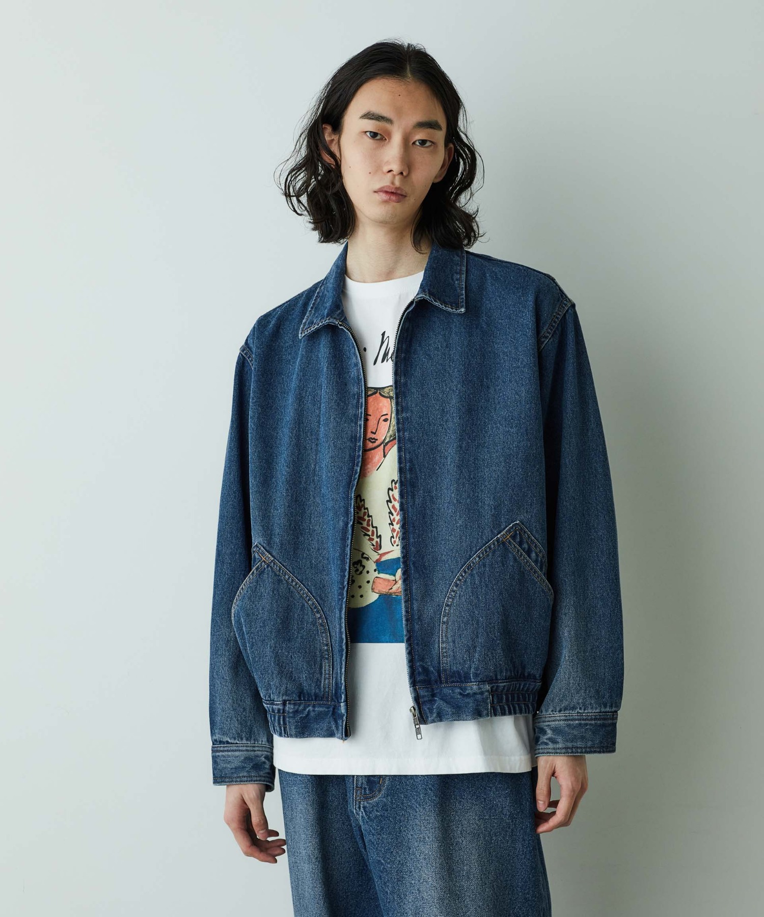 HOTEL PALACE」オテルパラス 11.5ozバイオブリーチデニムブルゾン 