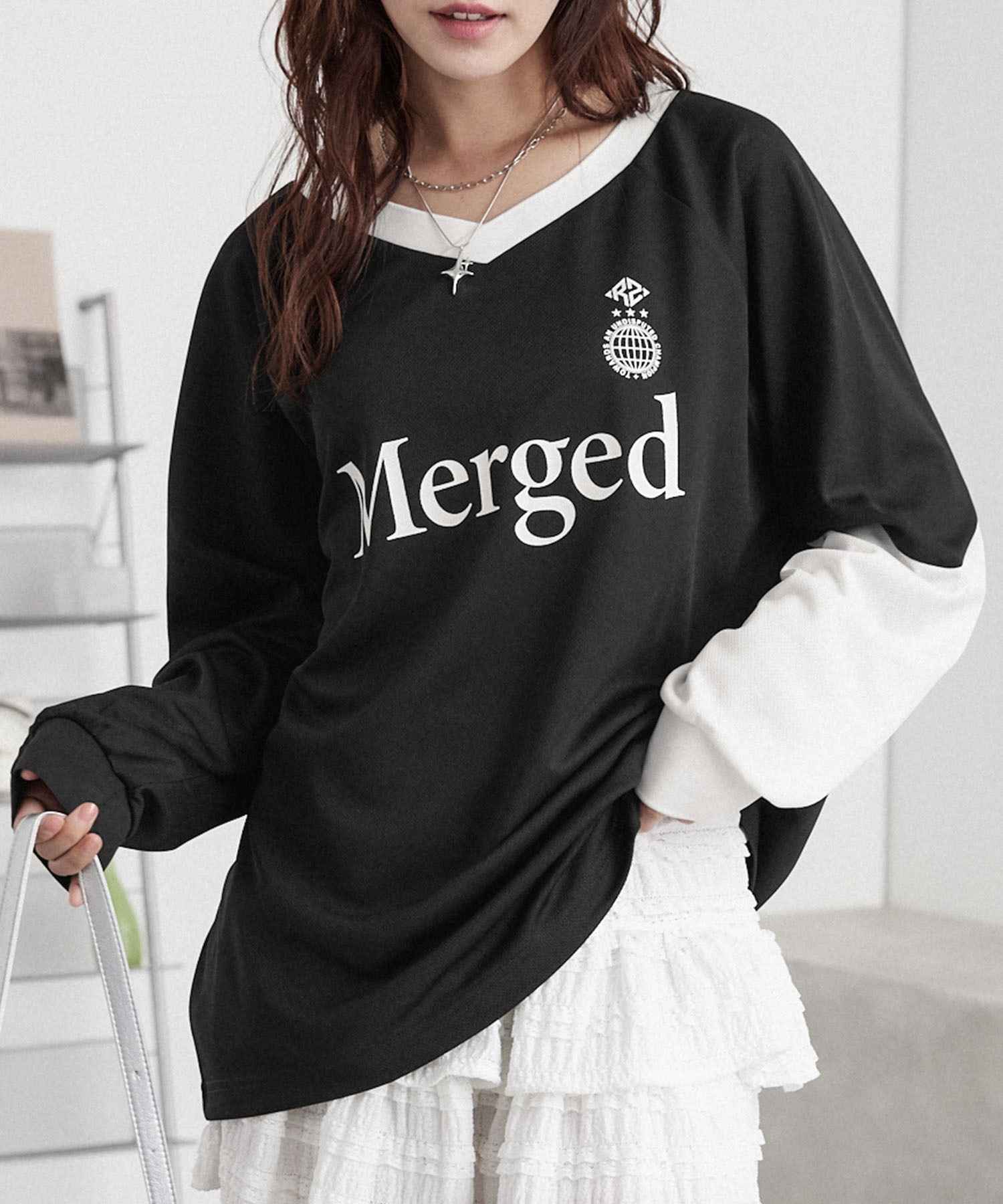 ゲームデザイン配色ビッグラグランメッシュロンT