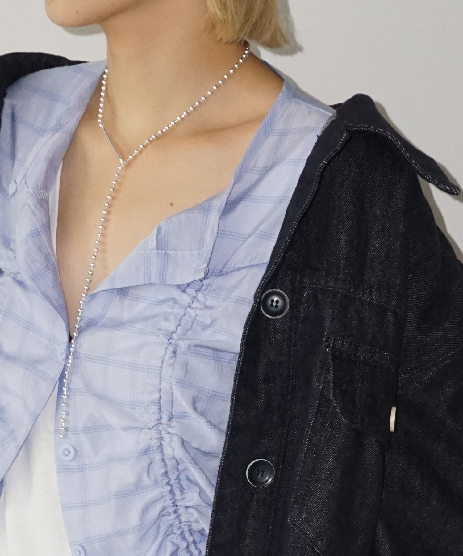 シルバー チェーンネックレス ハート型フック*10 クラシックハート