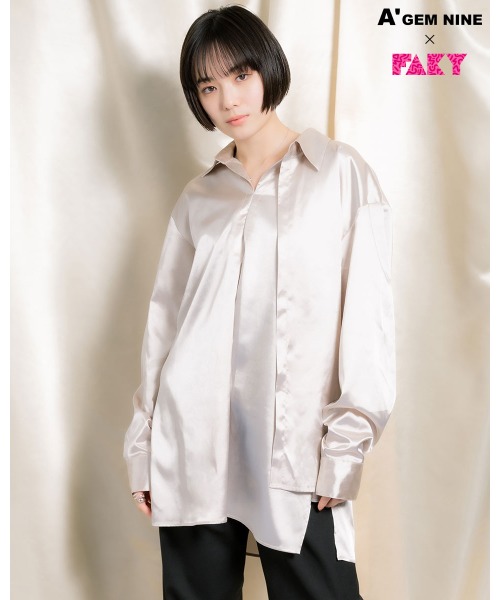 A'GEM/9 × FAKY SPECIAL COLLABORATION 】フェイクレイヤードシャツ A ...