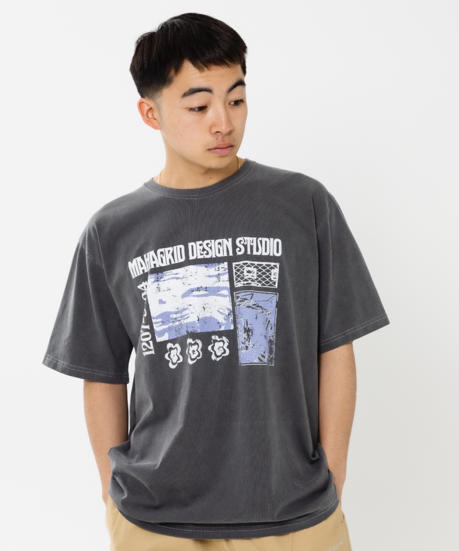 【mahagrid】22SS★ ARC LOGO PIGMENT TEE ARC LOGO PIGMENT TEE[BEIGE] - MAHAGRID