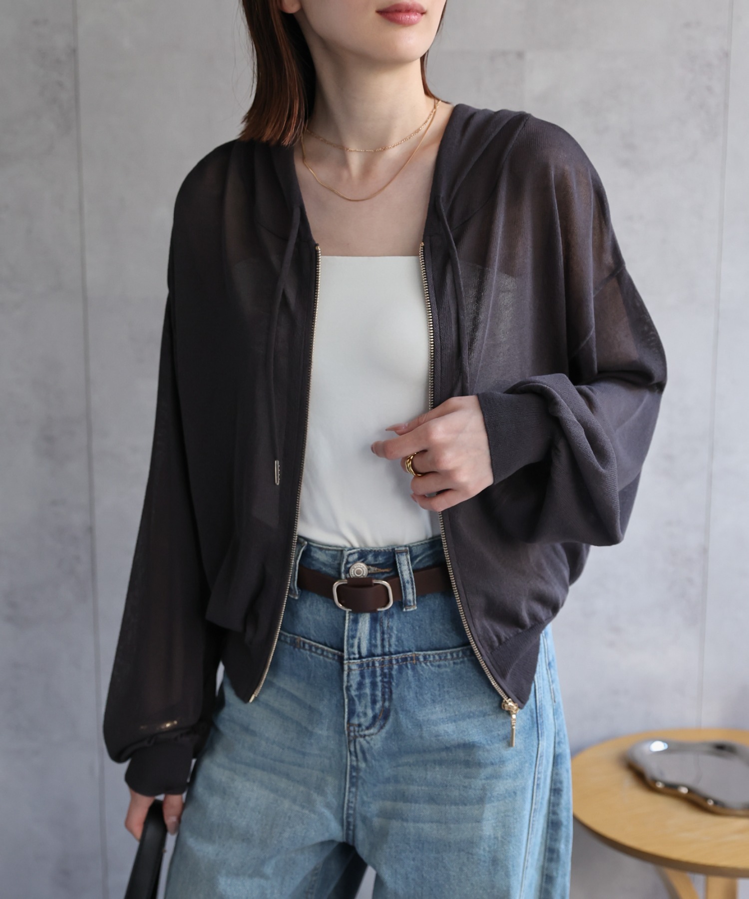 model：162㎝着用サイズ：F