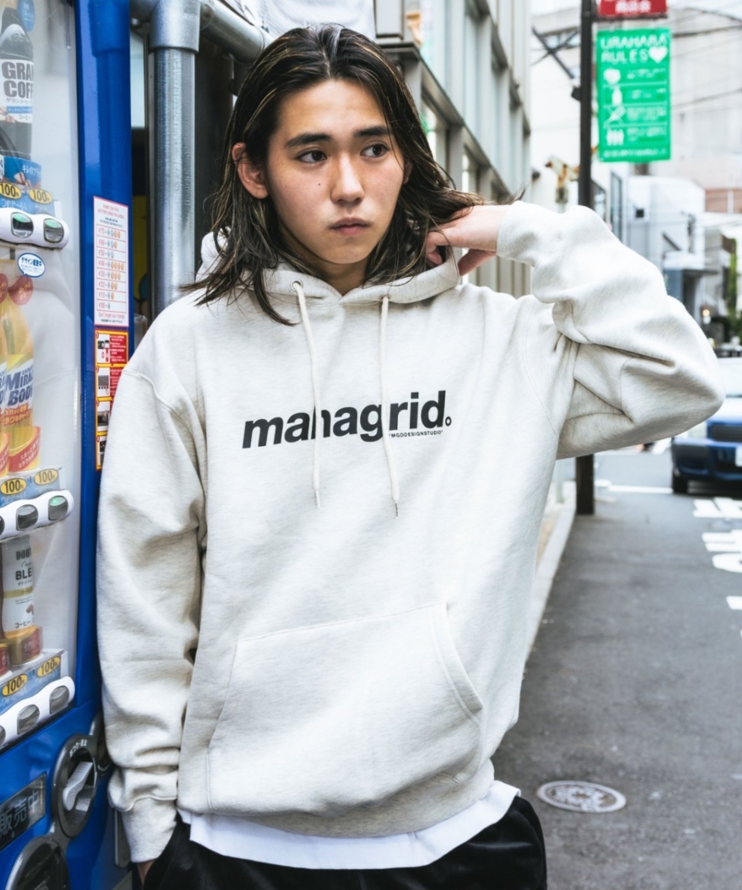 A'GEM/9 × .kom『mahagrid/マハグリッド』BASIC LOGO HOODIE