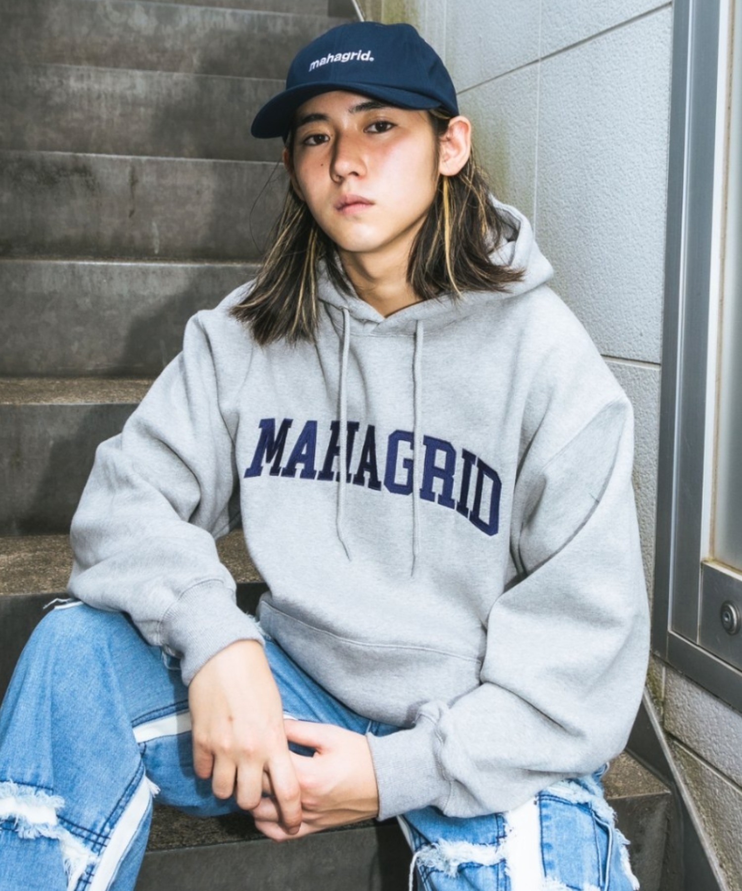 mahagrid/マハグリッド』VARSITY LOGO HOODIE/バーシティーロゴ プル ...