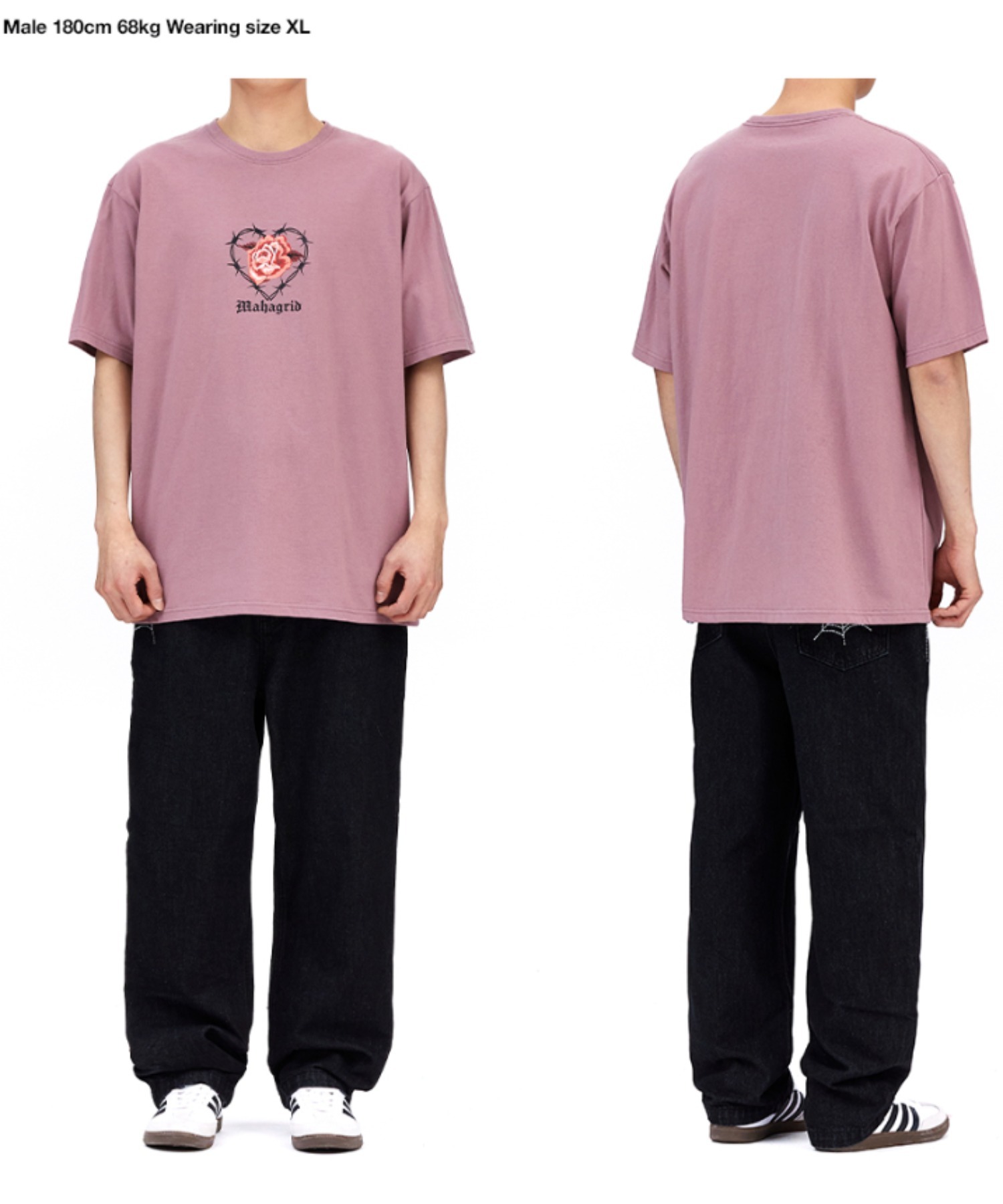 mahagrid/マハグリッド』ROSE WIRE TEE/ローズ 半袖 カットソー