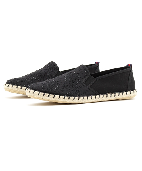 レディース Hawkins ホーキンス ジュートスリッポン Fudge Hw058 Black Lace Reshad Edu Af