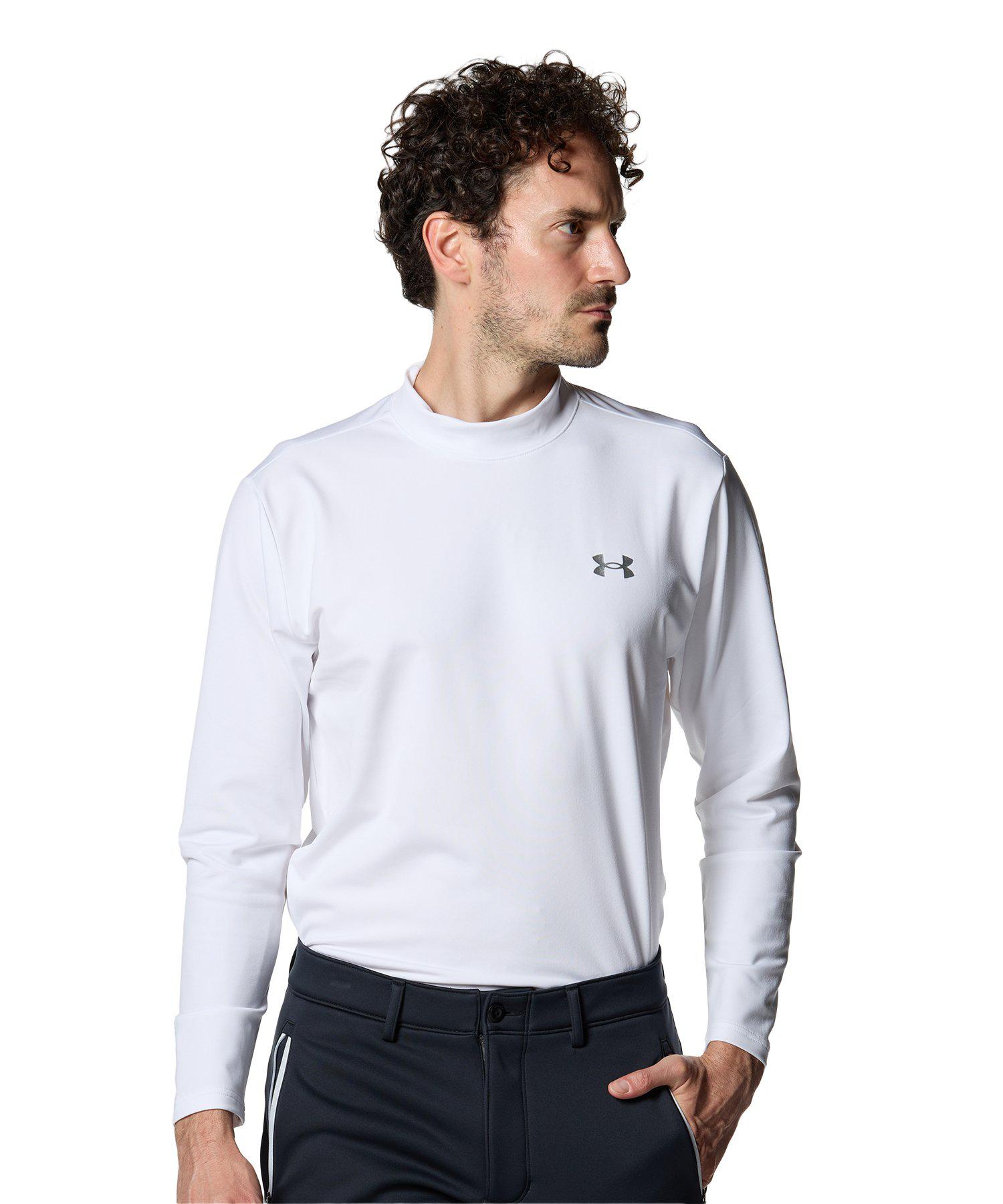 UA Tricot Long Sleeve Mock Neck Shirt (золотой/мужская)