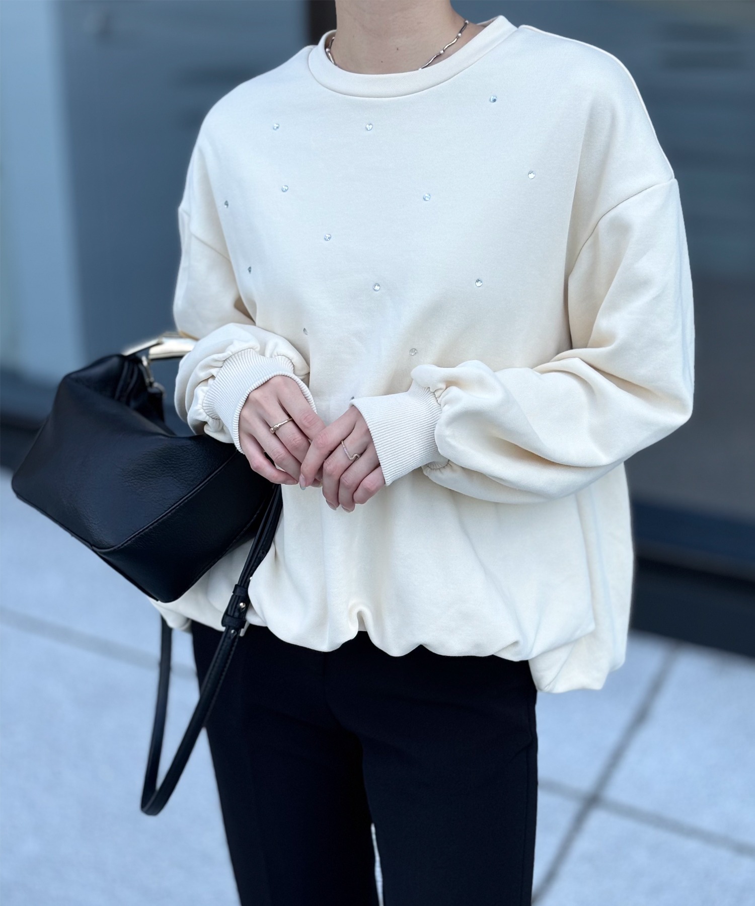 andropのふうせん スパークルスウェットバルーンヘムプルオーバー Emma Taylor