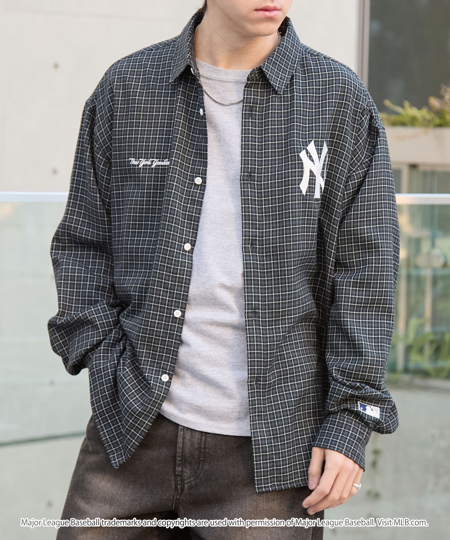 MLB/メジャーリーグベースボール 別注 ロゴ刺繍 オーバーサイズ