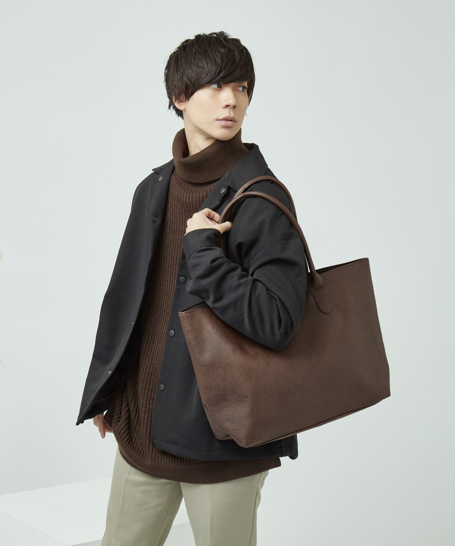 Basic Neoleather Big ToteBag MONO-MART│MONO-MART [モノマート