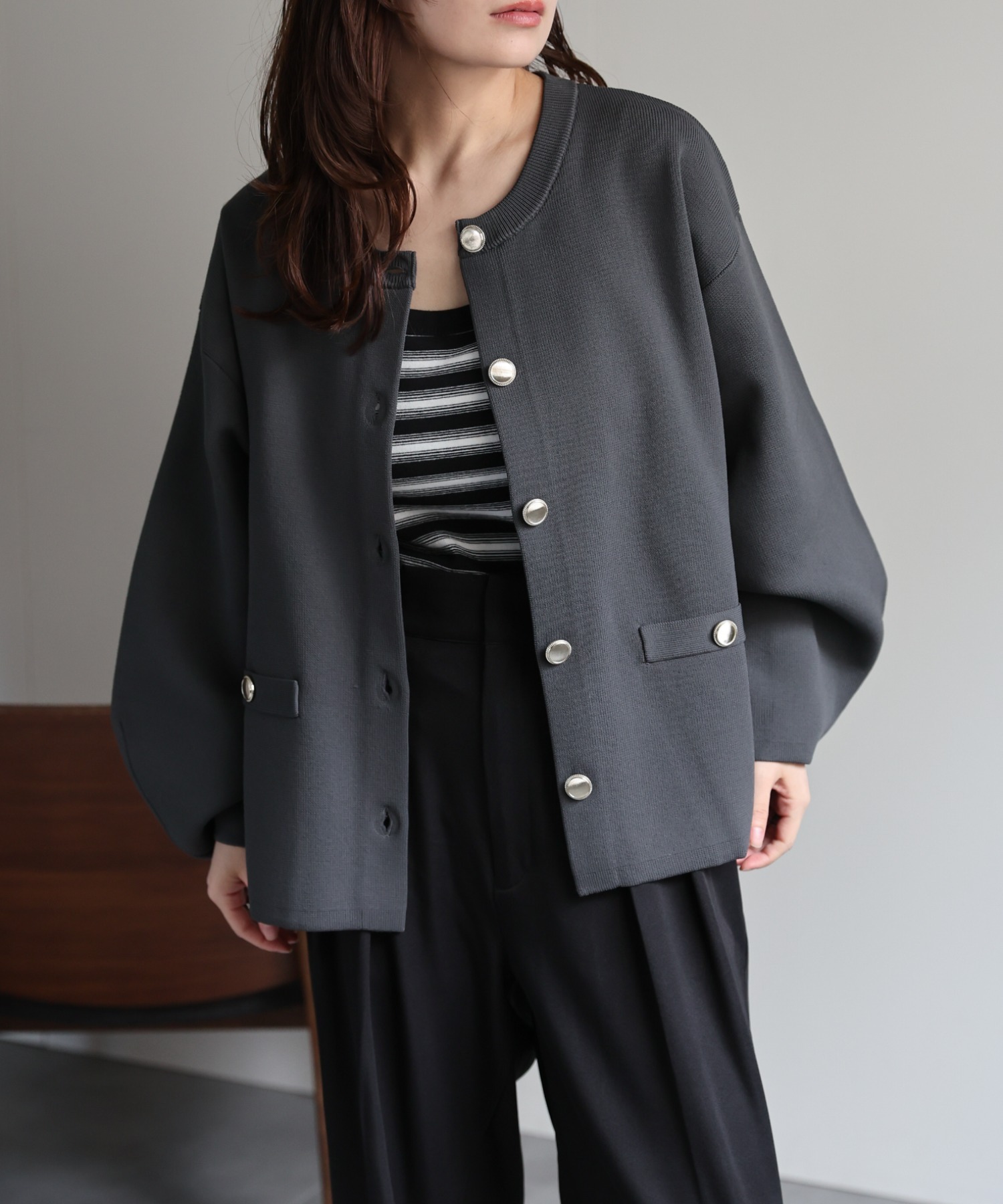 model：156cm 着用サイズ：FREE