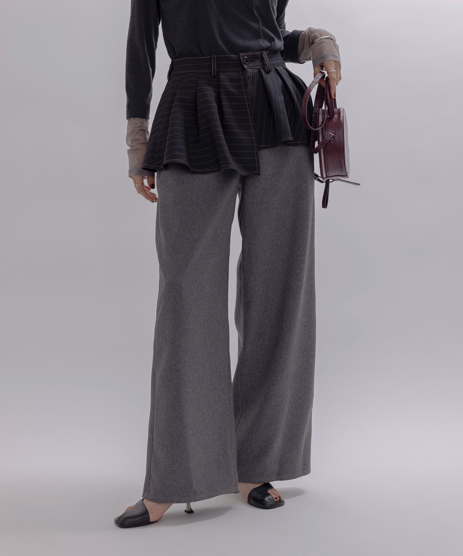 アシメスカート レイヤードパンツ Eimee Law│Eimee Law & LHELBIE