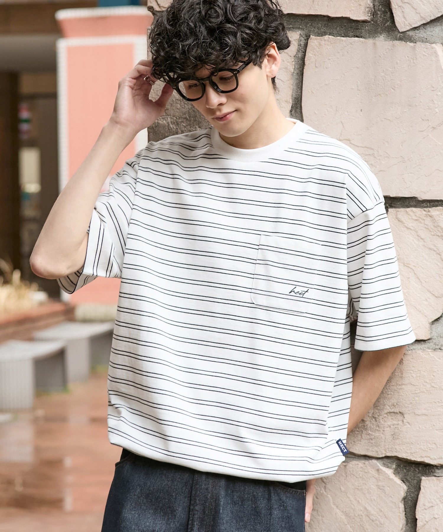 HECT】One Point Logo Drawstring S/S Pocket Tee / ワンポイントロゴ