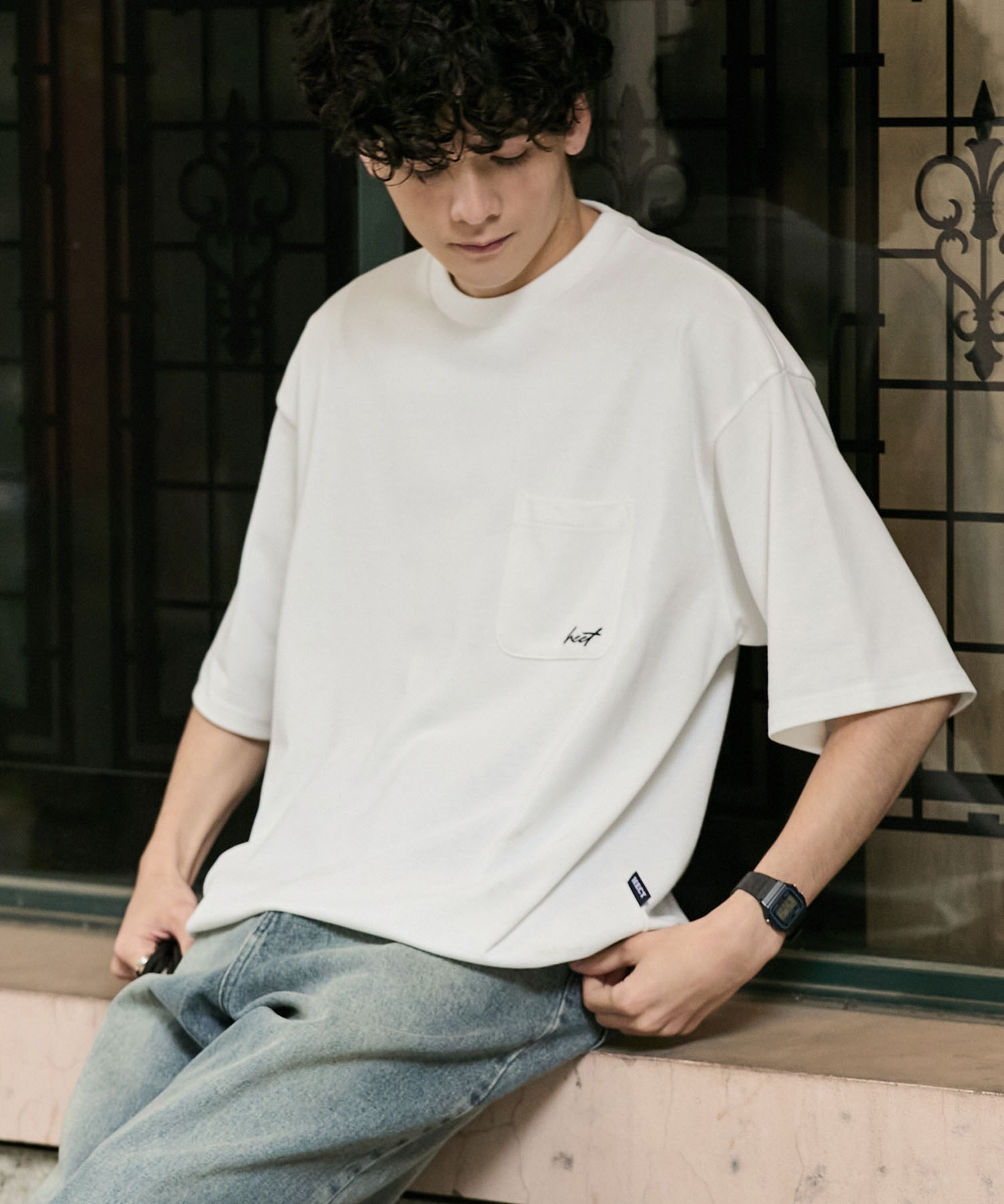 HECT】One Point Logo Drawstring S/S Pocket Tee / ワンポイントロゴ