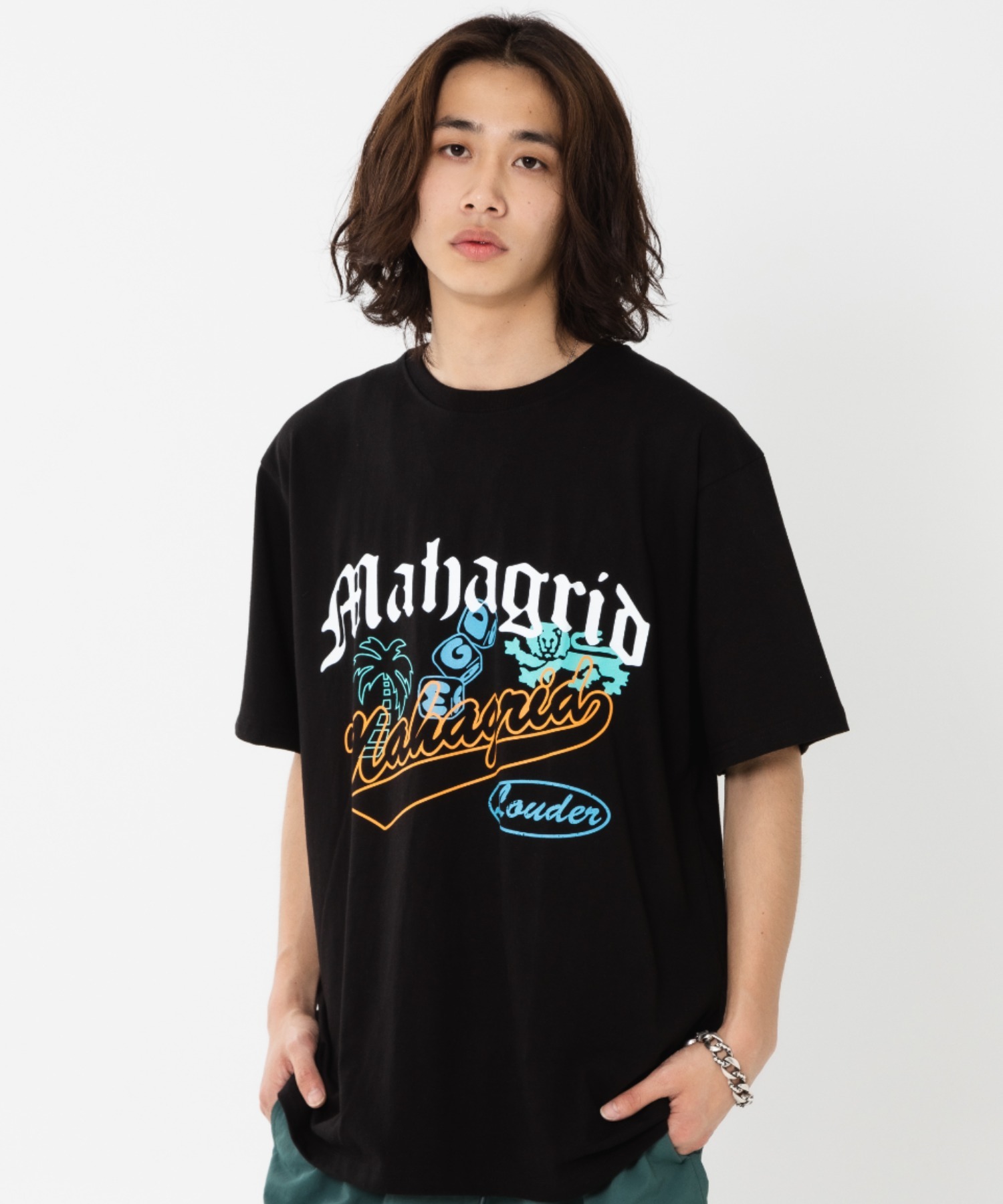 mahagrid/マハグリッド』OVERLAP TEE/オーバーラップ 半袖