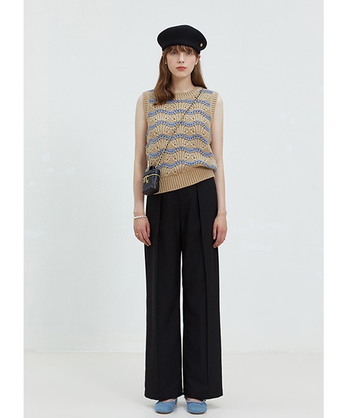 KOEISTORE ニットベスト レディース 春 夏 春夏 黒 ニット